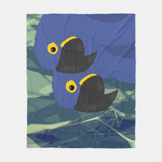 Couverture Polaire Parrot bleu polaire (Devant)