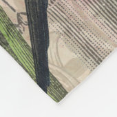 Couverture Polaire Parrot Jaune Tropical Antique Fleur (Coin)