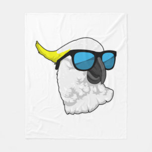 Couverture Polaire Parrot with Sunglasses