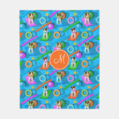 Couverture Polaire Parson Jack Russell Terrier motif de la fête de la (Devant)