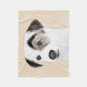 Couverture Polaire Parson Jack Russell Terrier Peinture - Chien Art