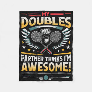 Couverture Polaire Partenaire de double de badminton pense que je sui