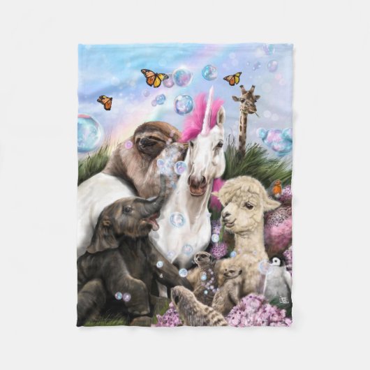 Couverture Polaire Parti Unicorn (Devant)
