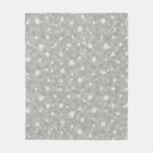 Couverture Polaire Parties scintillant Argent Étoiles Snowflakes Blan (Devant)