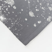 Couverture Polaire Parties scintillant argent scintille nom script ph (Coin)