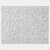 Couverture Polaire Parties scintillant Blanche Et Étincelles (Devant (Horizontal))
