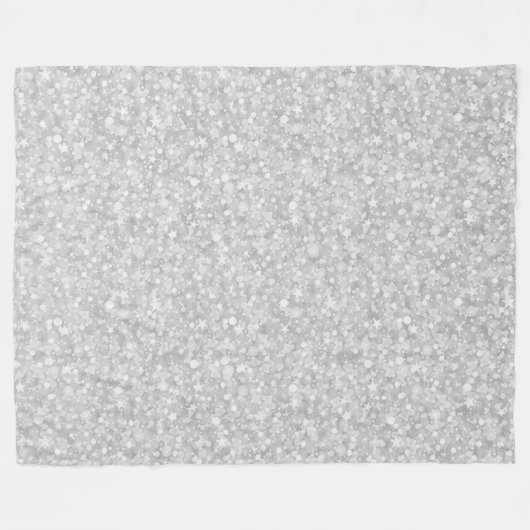 Couverture Polaire Parties scintillant Blanche Et Étincelles (Devant (Horizontal))
