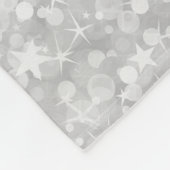 Couverture Polaire Parties scintillant Blanche Et Étincelles (Coin)