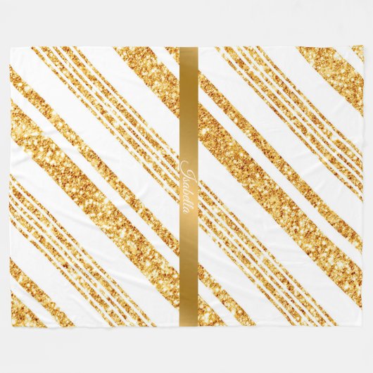 Couverture Polaire Parties scintillant blanche or Boho Collection de  (Devant (Horizontal))