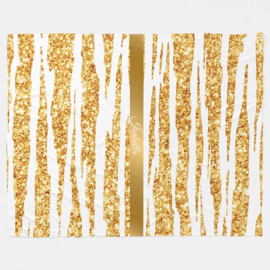 Couverture Polaire Parties scintillant blanche or Boho Populaire Tige (Devant (Horizontal))