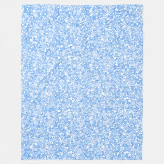 Couverture Polaire Parties scintillant Bleue Pastel Et Étincelles (Devant)