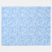 Couverture Polaire Parties scintillant Bleue Pastel Et Étincelles (Devant (Horizontal))