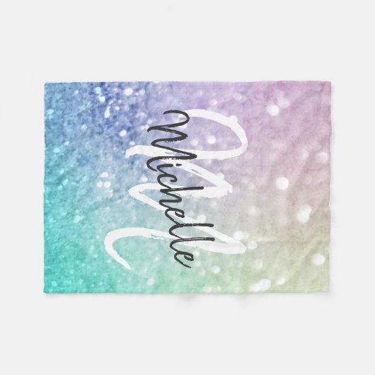 Couverture Polaire Parties scintillant Bokeh Glamour Élégant (Devant (Horizontal))