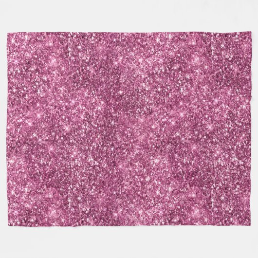 Couverture Polaire Parties scintillant Bokeh rose (Devant (Horizontal))