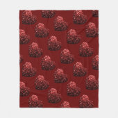 Couverture Polaire Parties scintillant cardiaque scintille motif roug (Devant)