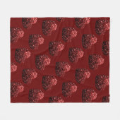 Couverture Polaire Parties scintillant cardiaque scintille motif roug (Devant (Horizontal))