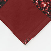Couverture Polaire Parties scintillant cardiaque scintille motif roug (Coin)