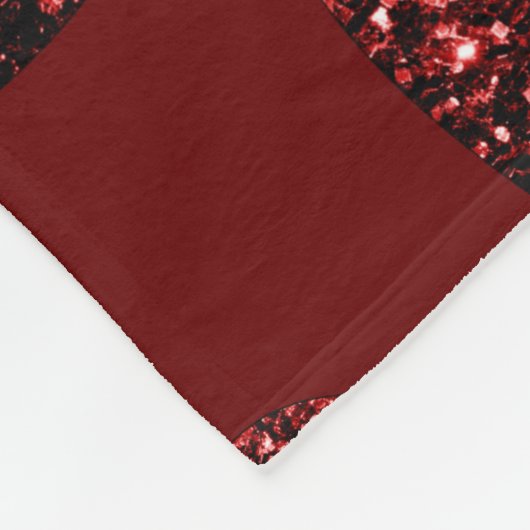 Couverture Polaire Parties scintillant cardiaque scintille motif roug (Coin)