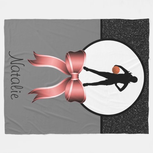 Couverture Polaire Parties scintillant de basket-ball pour filles et (Devant (Horizontal))