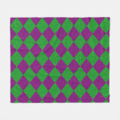 Couverture Polaire Parties scintillant de diamants violet et vert (Devant (Horizontal))
