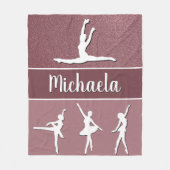 Couverture Polaire Parties scintillant de noms personnalisable Pink D (Devant)