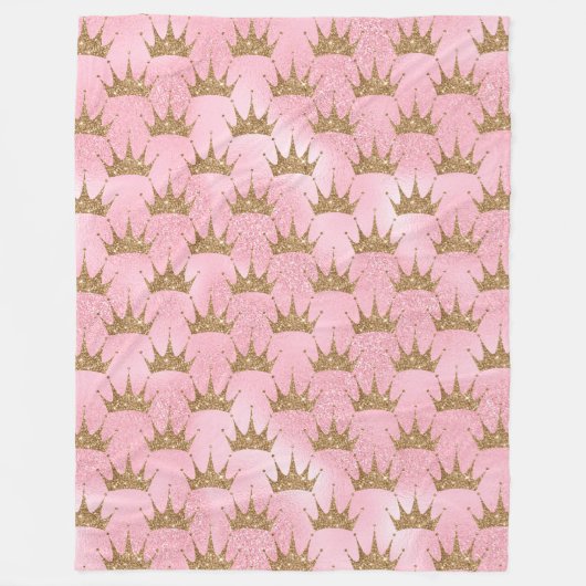 Couverture Polaire Parties scintillant de sirène rose (Devant)