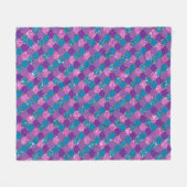 Couverture Polaire Parties scintillant de sirène violette colorée (Devant (Horizontal))