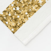 Couverture Polaire Parties scintillant d'or Blancs Motif Monogramme (Coin)