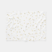 Couverture Polaire Parties scintillant d'or Confetti Dot Polka polair (Devant (Horizontal))