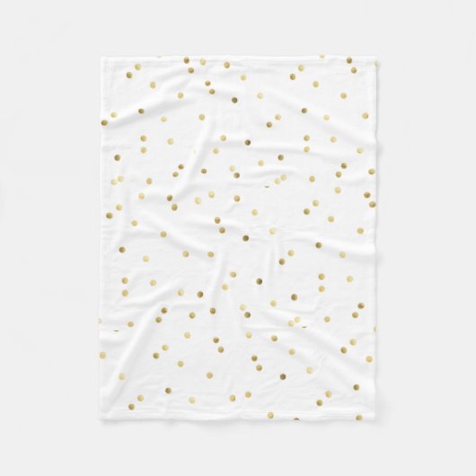Couverture Polaire Parties scintillant d'or Confetti Dot Polka polair (Devant)