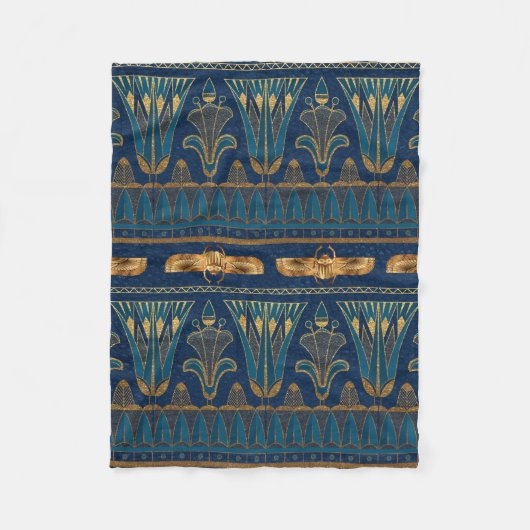 Couverture Polaire Parties scintillant d'or des hiéroglyphes égyptien (Devant)