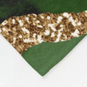 Couverture Polaire Parties scintillant d'or et Monogramme d'âge vert (Coin)
