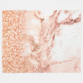 Couverture Polaire parties scintillant d'or rose chic à l'ombre de pa (Devant (Horizontal))