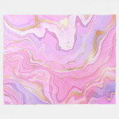 Couverture Polaire Parties scintillant en marbre rose violet or (Devant (Horizontal))
