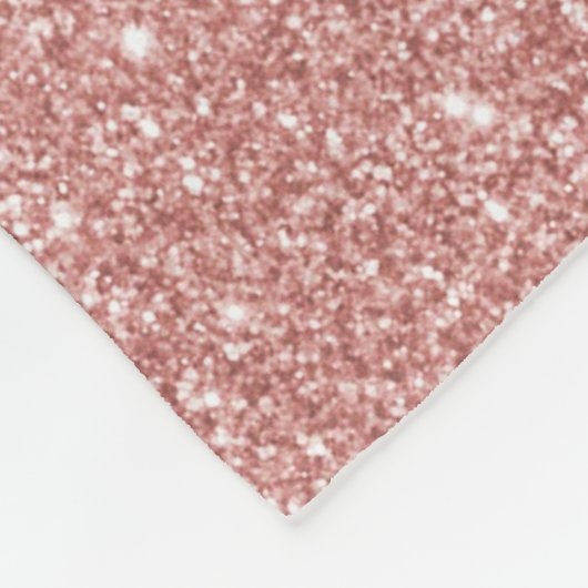 Couverture Polaire parties scintillant en or rose nom monogramme blan (Coin)