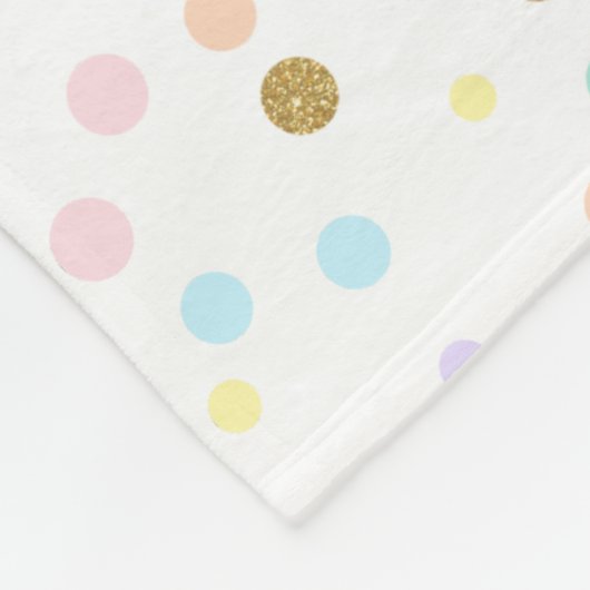 Couverture Polaire Parties scintillant Gold de l'Unicorn Rainbow Past (Coin)