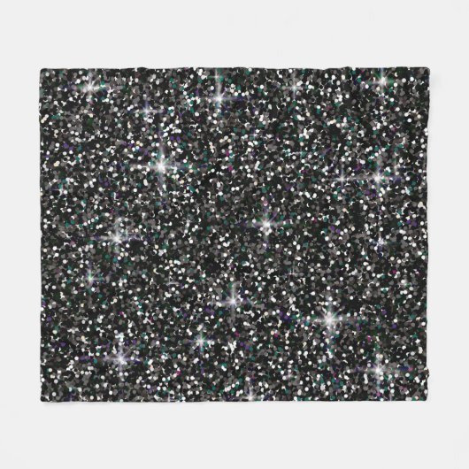 Couverture Polaire parties scintillant irisée noire (Devant (Horizontal))