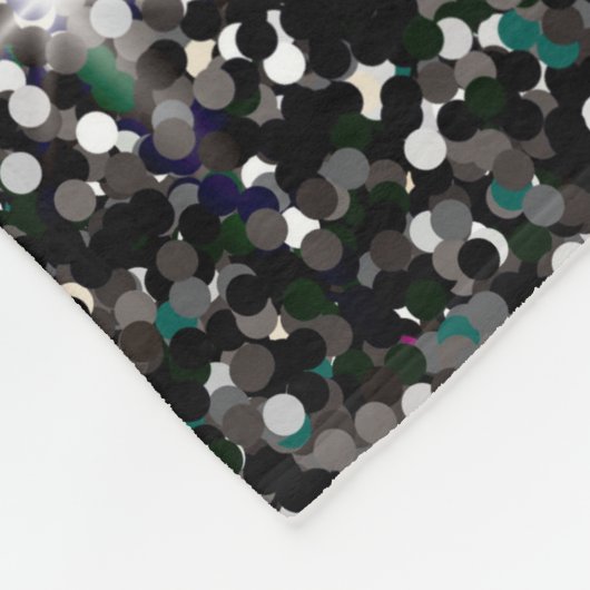 Couverture Polaire parties scintillant irisée noire (Coin)