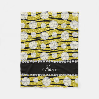Couverture Polaire Parties scintillant jaune pastel zèbre rayures vol