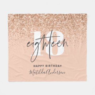 Couverture Polaire parties scintillant moderne chic 18 ans à la poup