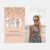 Couverture Polaire parties scintillant moderne chic à 30 ans  (Devant (Horizontal))