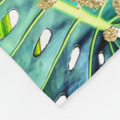 Couverture Polaire Parties scintillant Motif d'or Tropical Palm Leaf (Coin)