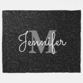 Couverture Polaire Parties scintillant noire (Devant (Horizontal))