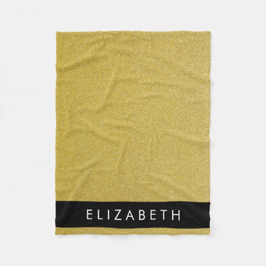 Couverture Polaire Parties scintillant Or, Arrière - plan Parties sci (Devant)