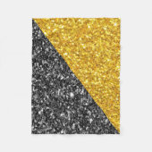 Couverture Polaire Parties scintillant Or Et Noir (Devant)