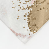 Couverture Polaire Parties scintillant or Marbre blanc rose (Coin)