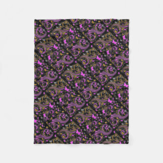 Couverture Polaire Parties scintillant papillon rose orange tourbillo