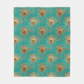 Couverture Polaire Parties scintillant Peacock Feathers Motif (Devant)