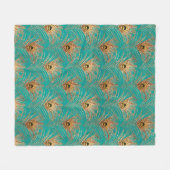 Couverture Polaire Parties scintillant Peacock Feathers Motif (Devant (Horizontal))