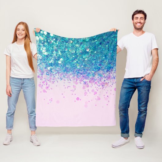 Couverture Polaire Parties scintillant Princesse Unicorne n°4 (En situation)